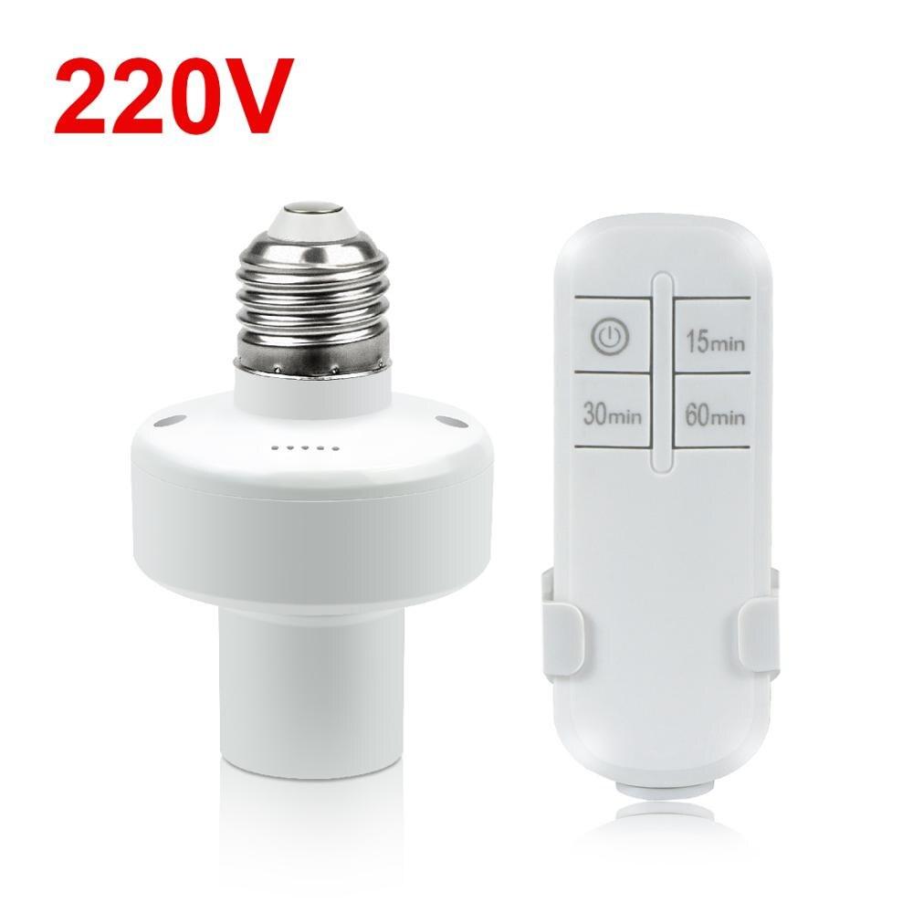 Беспроводной пульт дистанционного управления E27, лампочка, цоколь, держатель, 110 В, 220 В, таймер для умного дома