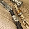 3-в-1 ПЭИ Титановый сплав DIY Нож Бусины Шнурок Подвески Зонтичный Шнур Подвеска EDC Плетеный Паракорд Шнурок Аксессуары для Ножа ПОДАРОК