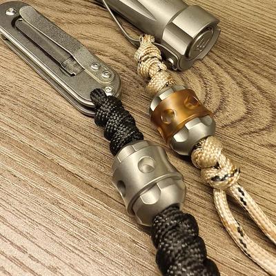 3-в-1 ПЭИ Титановый сплав DIY Нож Бусины Шнурок Подвески Зонтичный Шнур Подвеска EDC Плетеный Паракорд Шнурок Аксессуары для Ножа ПОДАРОК