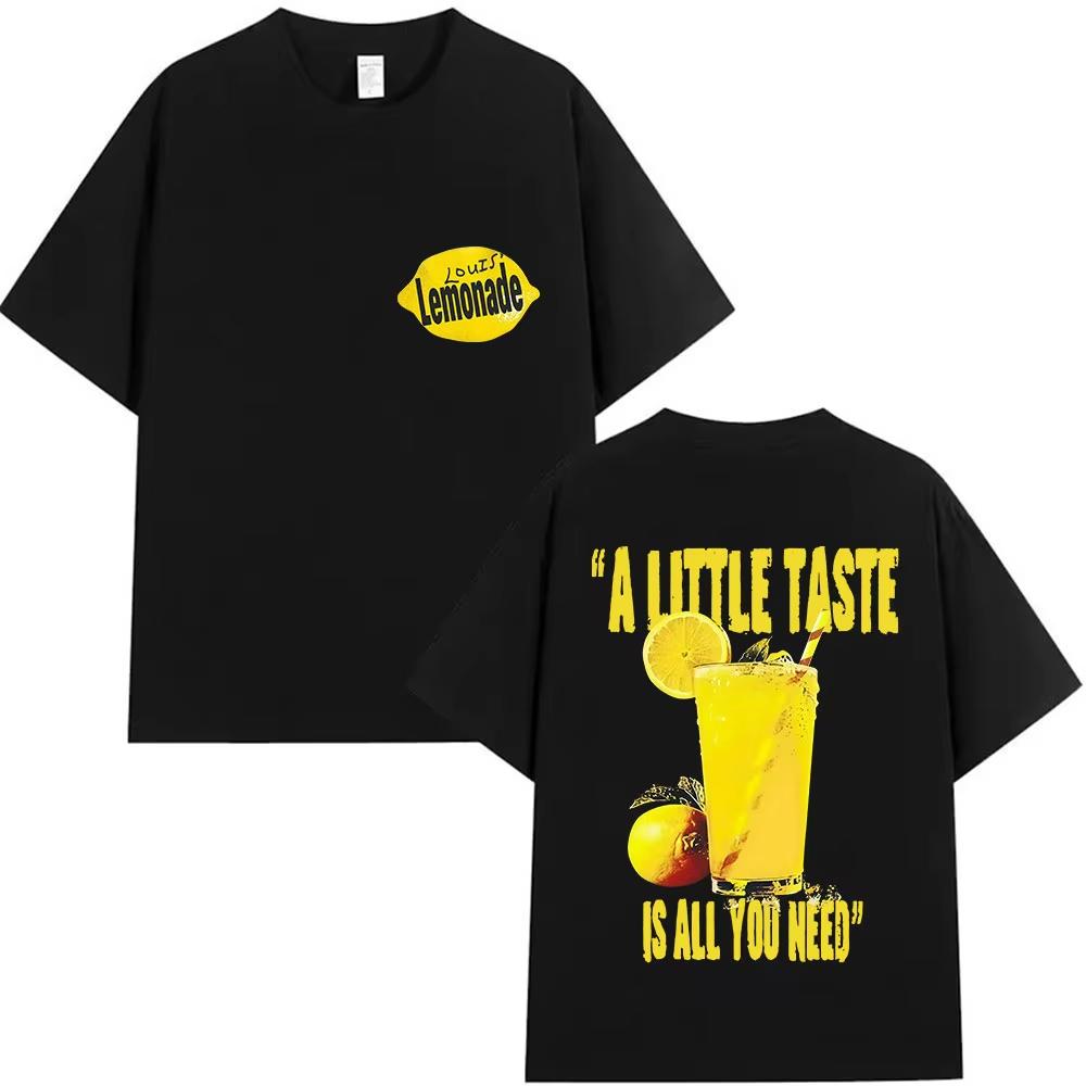 Louis Tomlinson Lemonade A Little Taste Is All You Need New Album Print T Shirts Unisex Women Fashion Pop pure Cotton Tshirt