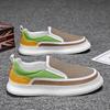 Мужская обувь Дышащая обувь Lazy Shoes Повседневная модная обувь на платформе Легкая мужская парусиновая обувь с одной педалью
