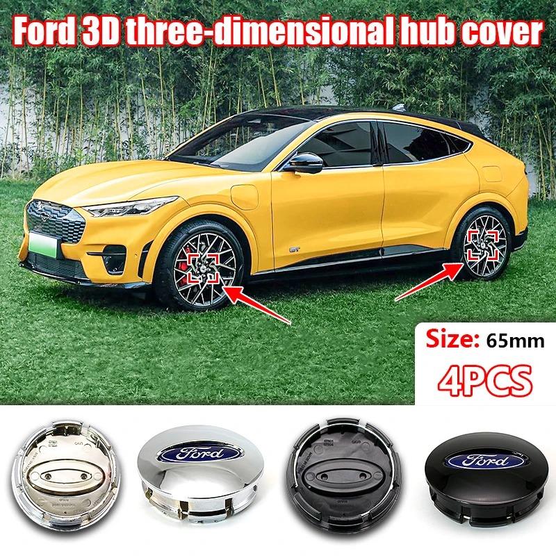 Ford ABS 65mm Car Wheel Center Cap Hub Covers Badge Accessories For Fiesta Mk7 Focus 2 Mk3 F150 Mondeo C-Max Fusion Ranger Escor xe66