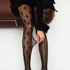 Women'S Sexy Patterned Fishnet Pantyhose Lace Floral Rattan Black Tights Slim Legs Long Mesh Socks Retro Lolita Body Stockings