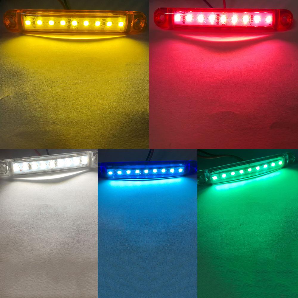 2 шт. светодиодные боковые габаритные огни сигнальная лампа для грузовика прицепа сигнальная лампа 9 светодиодных индикаторов 12 В стробоскоп светодиодный для мотоцикла