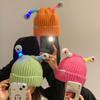 Big Head Funny Knitted Hat Cute Frog Wool Hat Women Autumn and Winter Warm Hat Women New Cold Hat