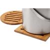 Natural Bamboo Trivet Mat Set, Kitchen Wood Hot Pads Trivet, Heat Resistant Pads for Hot Dishes/Pot/Bowl/Teapot/Hot Pot Holders, Anti-Hot Non-Slip