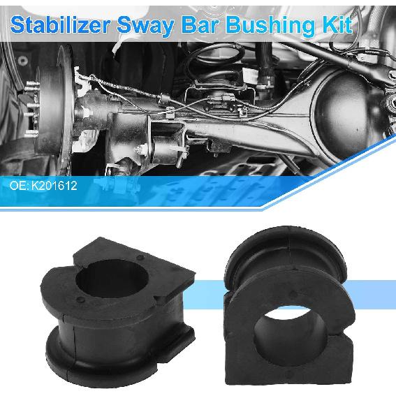 No.K201612 Front Left Front Right Stabilizer Sway Bar Bushing Kit for CHEVROLET SILVERADO 1500 2007-2019 Rubber Suspension Kit Black 2 Pcs