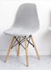 Scandinavian Chair Cover, Light Gray Velvet
