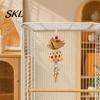 Parrot Playtime Toy Shredder Ball Toy, Bamboo Bird Foraging with Paper Enrichment Strips, Shredding for Parakeet Conure Cockatiel Lovebird Natural