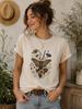 Vintage Botanical Moth T-Shirt, Cottagecore Nature Graphic Tee, Lunar Wildflower Shirt