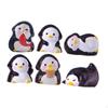 6x Mini Penguin Figurines Fairy Garden Ornaments Terrarium Birthday Gift Miniature