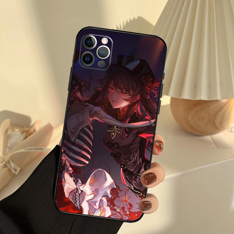 Чехол для телефона Hu Tao Genshin Impact Для iPhone 13 16 15 11 12 14 17 Pro Max 12 mini 15 16 Plus 16e 17 Air Cover Funda