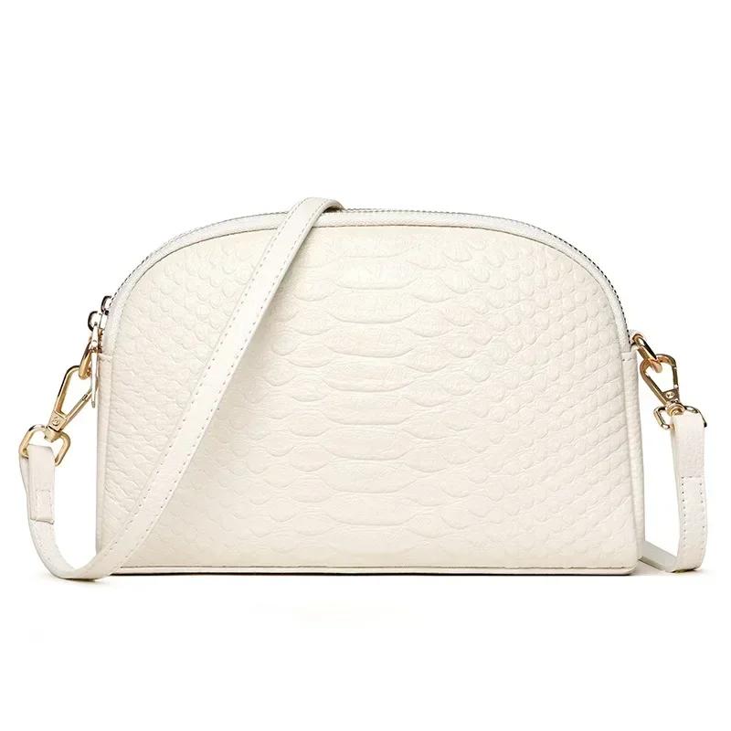 100%Genuine Leather Crossbody Sac Simple Women's Designer Messenger Bag Handbag High Quality Cow Leather Small Shoulder