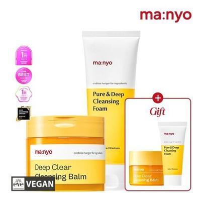 Manyo Factory Deep Clear Очищающий бальзам 132 мл + Чистая пена 100 мл (+ Бальзам 6мл + Пена 20мл)