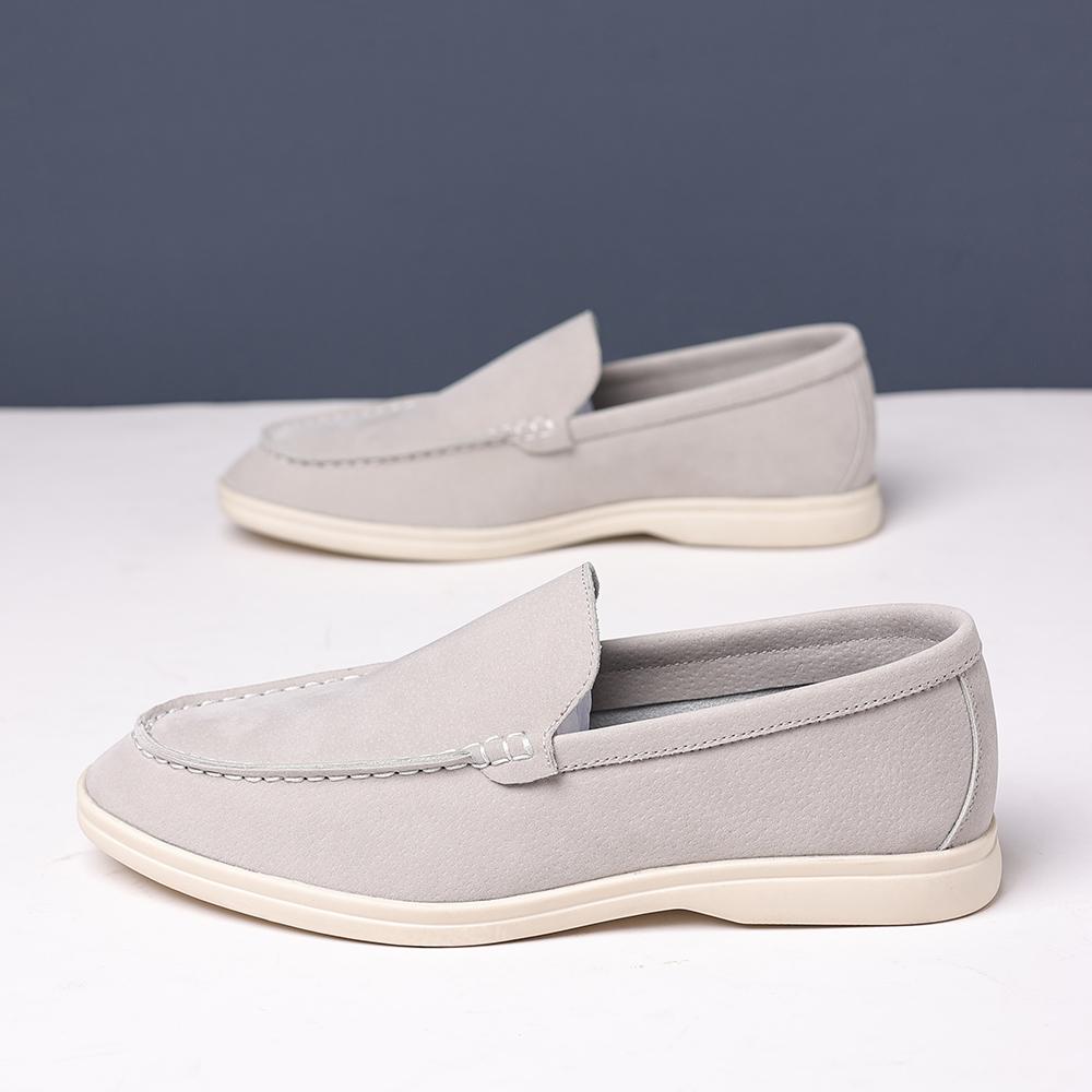 Модные Стильные Трендовые Уличные Ленивые Лоферы Замшевая Кожа Мужские Слипоны Летние Новые Мокасины для Вождения Повседневная Обувь Мужская Обувь для Вождения