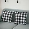 Cozy Red And Black Plaid Christmas Throw Pillow Cover Soft Square Cushion Case 45x45cm