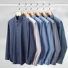High Quality Modal Linen Business Mens Formal Shirts Long Sleeve  Elastic Solid Comfortable Male Dress Shirt