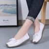 Women Shoes Moccasins Women Flats Loafers Genuine Leather Female Shoes Slip On Ballet Bowtie Women's Shoes Kkm