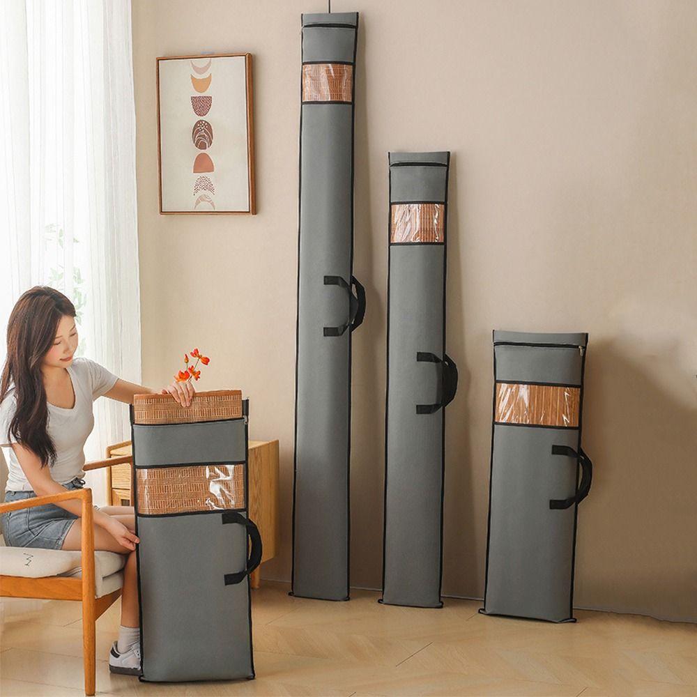 Portable Mat Storage Bag Clear Window Dust-proof Mat Folding Dust Cover Thickened Double Zipper Foldable Storage Container