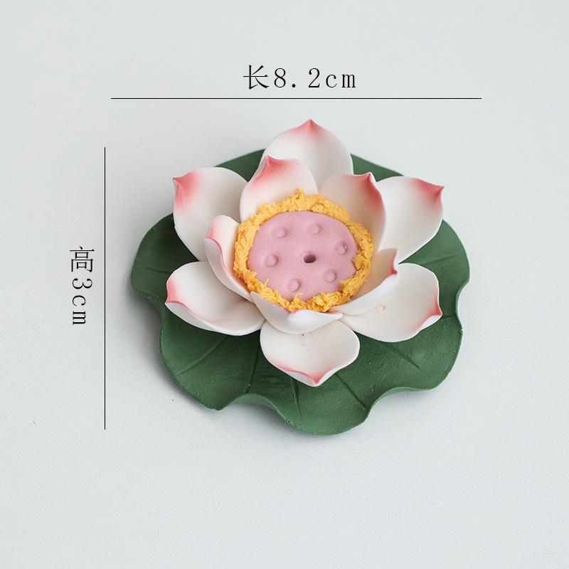 Керамическое Рукоделие Ручная Работа Лотос Держатель Аромата Кадильница Искусственный Цветок Кувшинка Декоративные Фигурки Декор для Дома