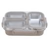 1.2L Lunch Box Container 304 Stainless Steel 3 Compartments Portable Detachable Food Warmer Food Container Khaki