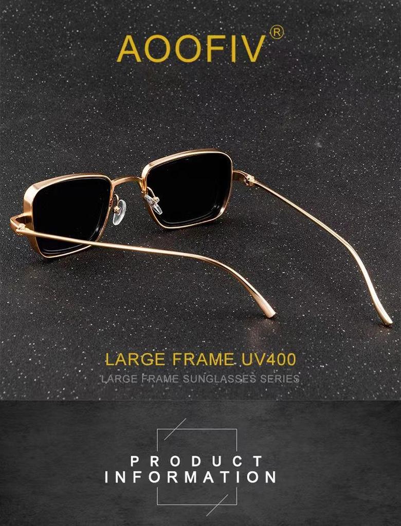 2025 Trendy Retro Metal Square Men's Sunglasses - UV Protection, European & American Style