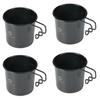Camping Moon Solo Mug M Camping Mug Black 4 Piece Set 210ml SOLO MUG (CAMPING MOON) BKS-190-4P