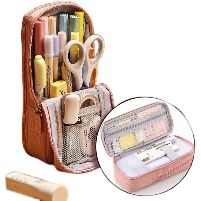 Angoo Normcore Ручка Сумка Пенал Двухслойная Складная Подставка Тканевый Держатель Для Телефона Сумка Для Хранения