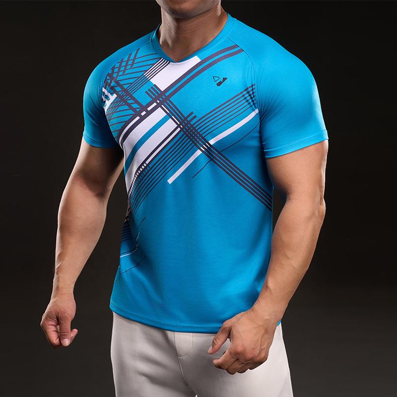 Ice Silk Thin Short-sleeved T-shirt Men's Loose Casual Sports Seamless Large-size Tops for Men's Cool Quick-drying Clothes