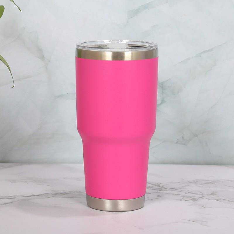 30oz Powder Coated Stainless Steel Insulated Car Cup - Double Layer, Large Capacity, Ice Buster for Outdoor Cold Storage