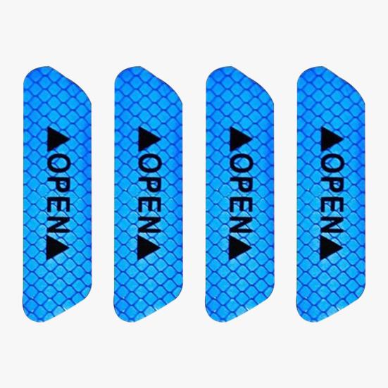 4шт открытые двери автомобиля светоотражающие знаки безопасности предупреждающие наклейки декор