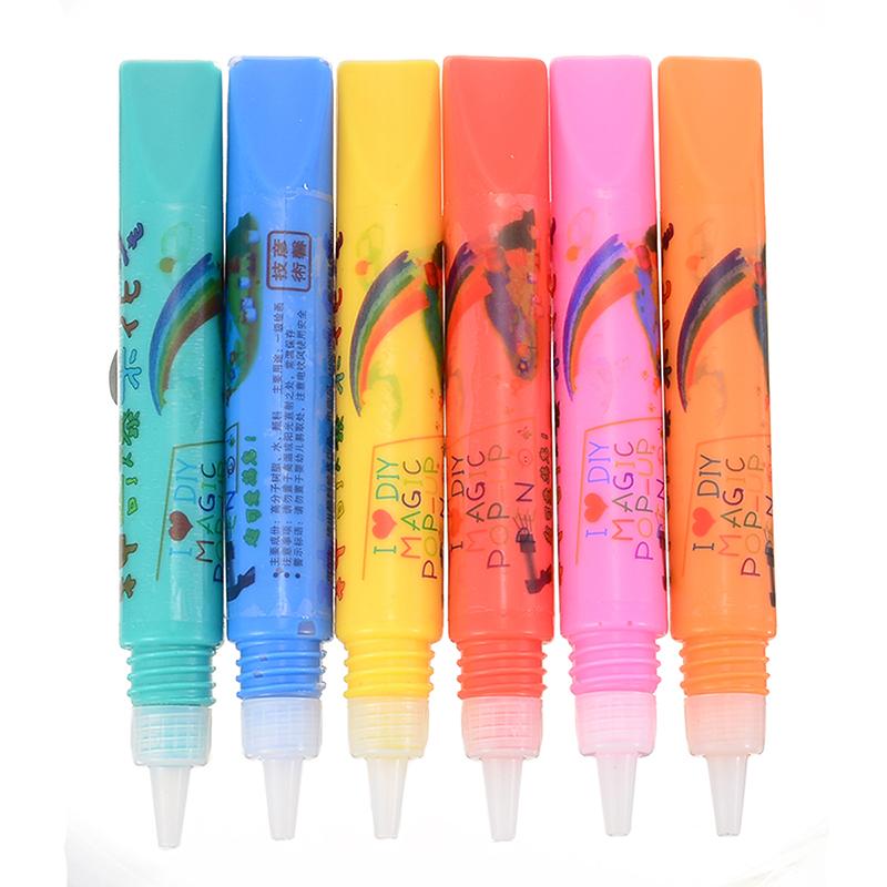 6 шт./компл. волшебные ручки для попкорна волшебные цветные ручки «сделай сам» ручки для рисования попкорна с пузырьками