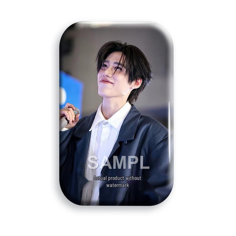 Thai Star PP Lin Yikai Concert Support Badge: Laser-cut Square Brooch Ornament