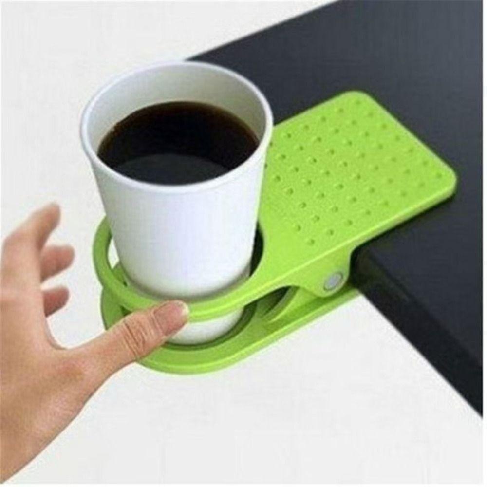 2Pcs Multi-functional Clip on Table Cup Holder Creative Desktop Mug Rack  Office