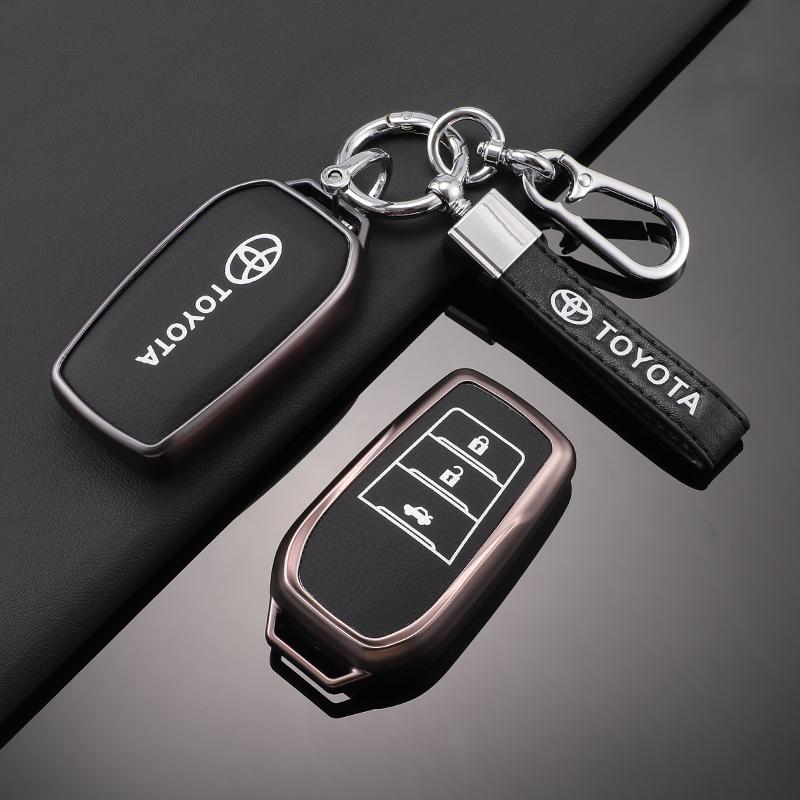 Кожаный чехол-брелок для автомобильного ключа для Toyota RAV4 Crown Hilux Fortuner Yaris Prius Corolla Camry Land Cruiser Avensis Verso Prado C
