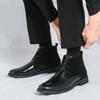 Модные кожаные ботинки с высоким верхом Бренд Удобные и мягкие Мужские лодыжки в стиле пэчворк Деловые поездки Мужские кожаные ботинки