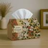 1pc Two Sizes Available Party Tissue Box,Mediterranean Tuscan,Multifunctional Tissue Holder,Floral Post Script,Outdoor Party Supplies, Everyday Deskto
