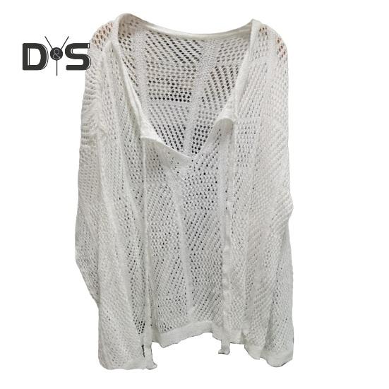 Осень-зима мужской свитер с ажурной резинкой и длинными рукавами, однотонный трикотажный пуловер с V-образным вырезом, средней длины, теплый трикотаж