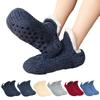 1 Pair Anti-Slip Floor Socks Warmth Comfort Moisture-Wicking Cozy Fleece Lining Knitted Adjustable Indoor Slipper Socks Holiday Gift Winter Socks