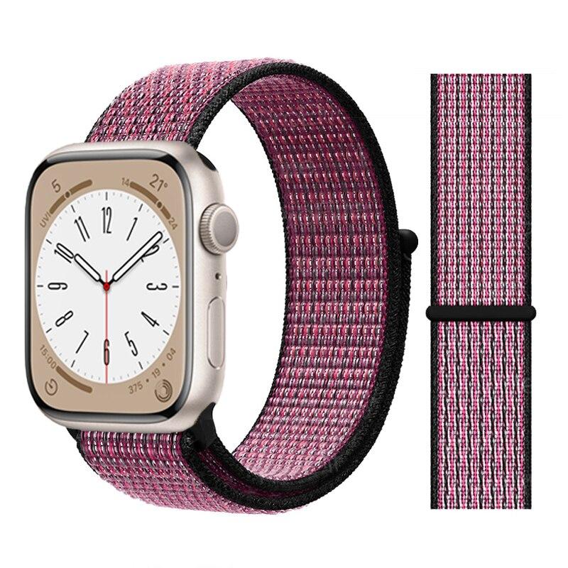 Нейлоновый ремешок-петля для Apple Watch Band 49 мм, 44 мм, 45 мм, 41 мм, 40 мм, 42 мм, 38 мм, браслет Correa iwatch series 3, 4, 5, 6 Se 7, 8, ультра, 49 мм, ремешок