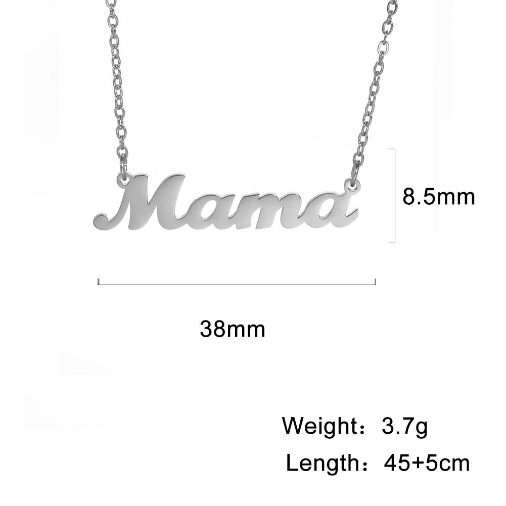Ожерелье-цепочка Lemegeton Mama Letter для женщин, кулон Super Papa Мама Папа, цепочка из нержавеющей стали, чокер, ювелирное изделие, День матери