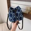 Women's Tether Retro Design Denim Shoulder Bag Trend Replica Crossbody Bag Quality Denim Bucket Bags Handbags for Women ARI