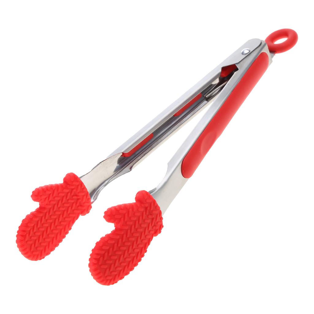 Salad Bread Serving Tongs Non-Stick Barbecue Clips Clamp Stainless Steel Gadgets