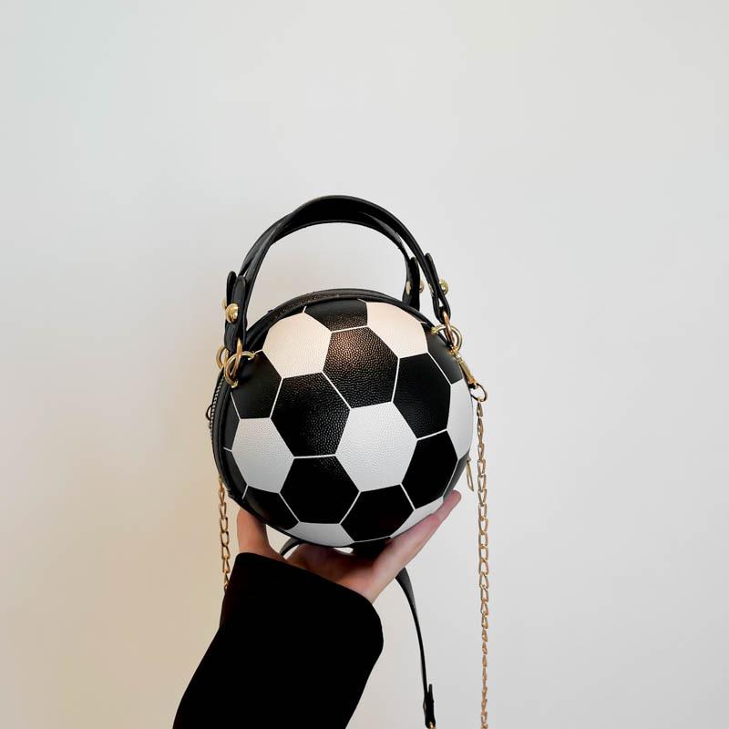 Женская модная корейская сумка кроссбоди в баскетбольном стиле - Универсальная, с яркой индивидуальностью, маленькая круглая на плечо