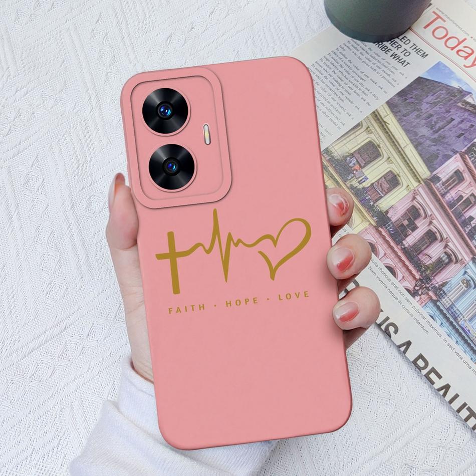 Чехол для телефона OPPO Realme C55 C35 C33 C31 Улучшенная защита камеры Жидкий силиконовый бампер Чехол для Realme C 55 35 33 31