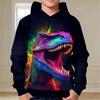Children's Animal Dinosaur Series 3D Digital Printed Boy Hip Hop Personality Hooded Sweatshirt