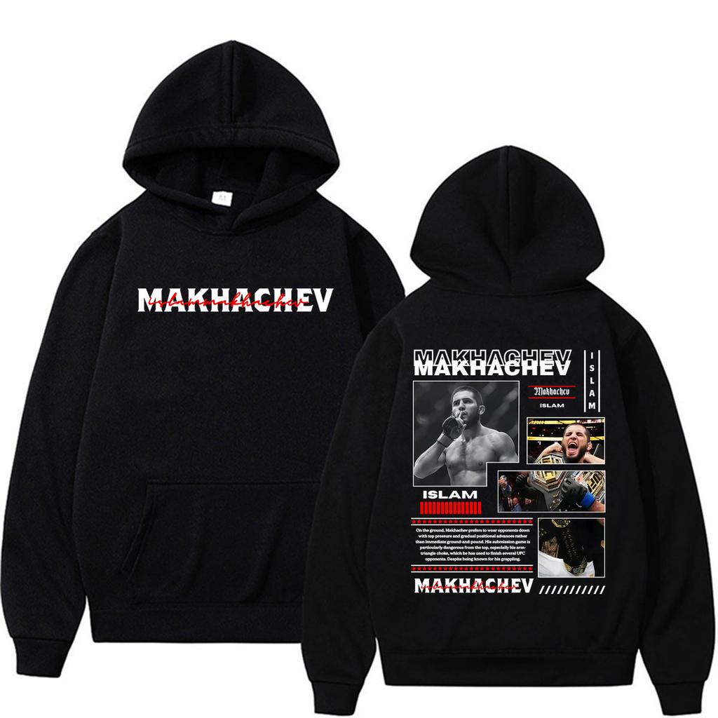 Ограниченная серия Худи с графическим принтом «Эстетика насилия» Islam Makhachev Мужская одежда Харадзюку Классическая толстовка Жилет Худи оверсайз