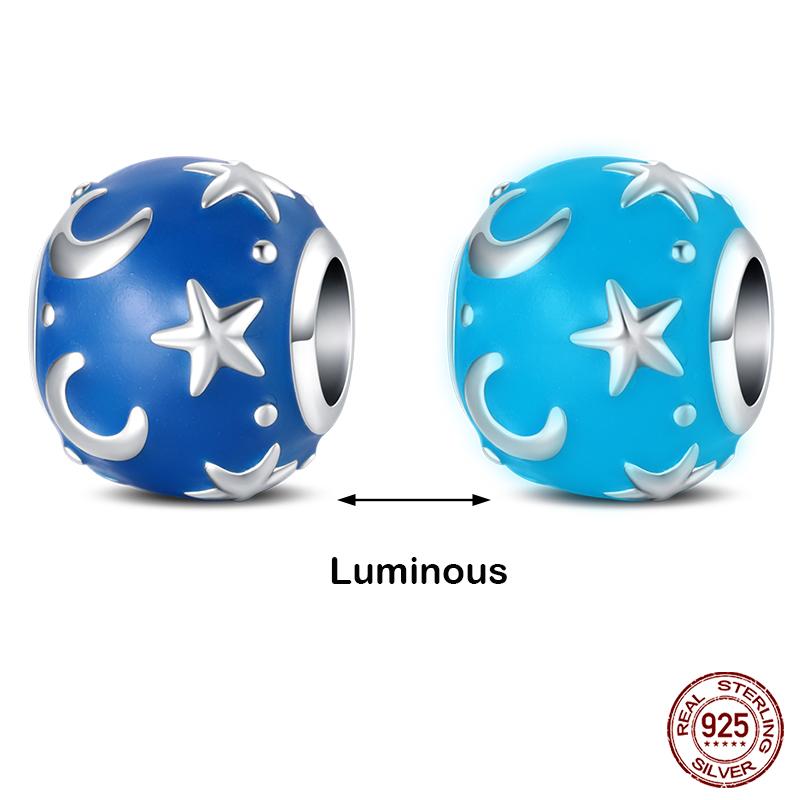 Copper Glow In The Dark Firefly Honeybee Star Charms Beads Fit Qikaola Original Bracelets Fine Diy Jewelry Gift