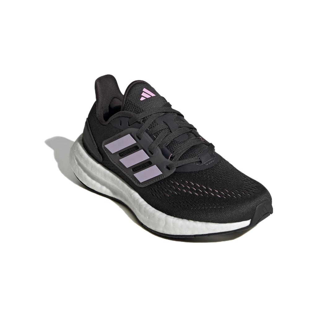 Adidas Pureboost 22 Fabric Comfortable Durable Anti-Collision Low-Top Kids Running Shoes Kids Running Shoes Black Purple IF5550