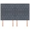 Headboard Dark Gray 144 cm Velvet